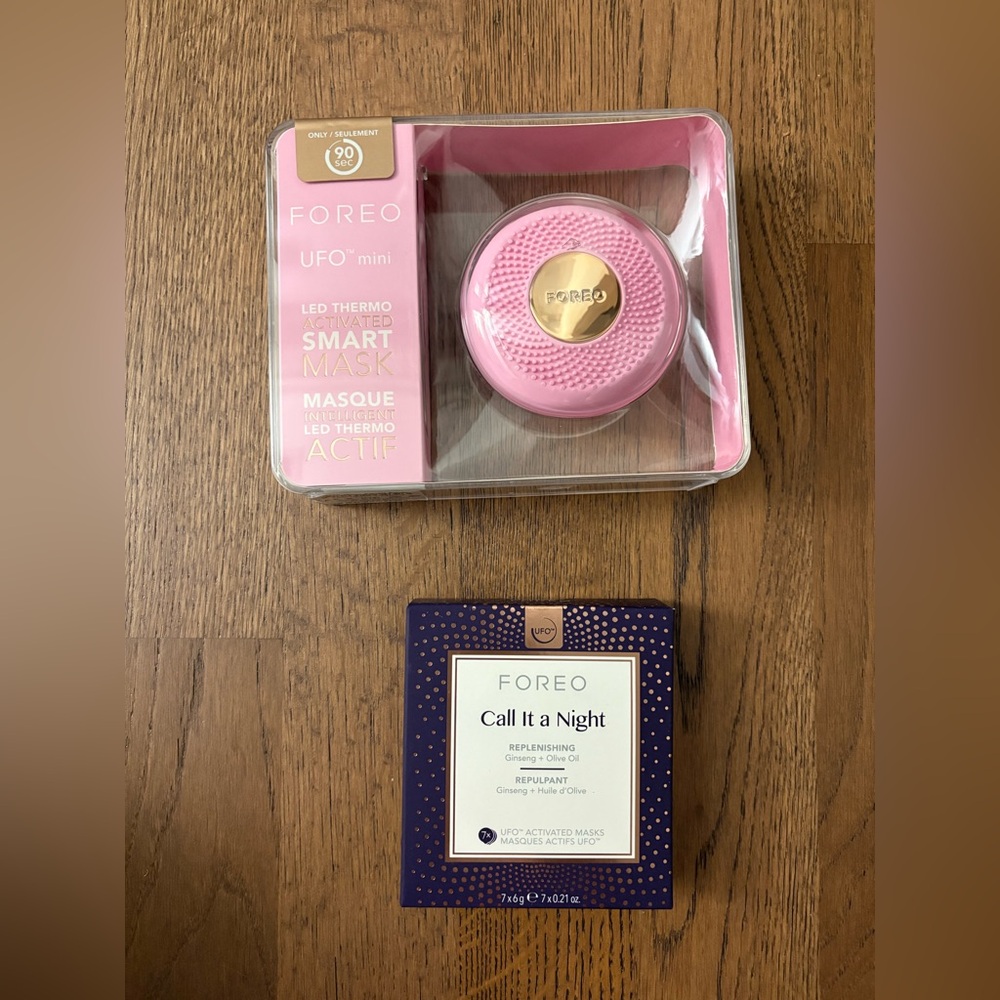 FOREO UFO™ Mini in Pearl Pink with 7x “Call It A Night” Masks